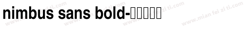 nimbus sans bold字体转换